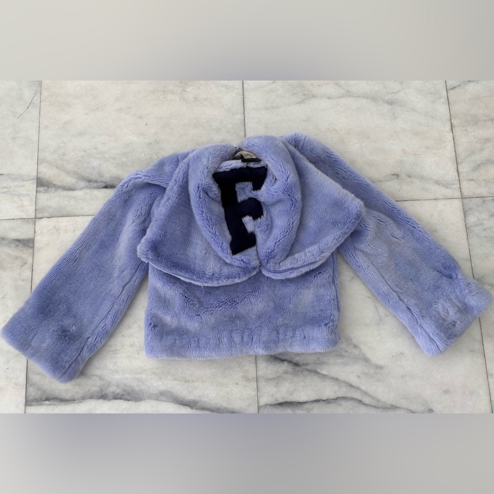 FENTY PUMA Faux Fur Coat Lilac Hooded Lined Womens XS Limited Edition Rihanna